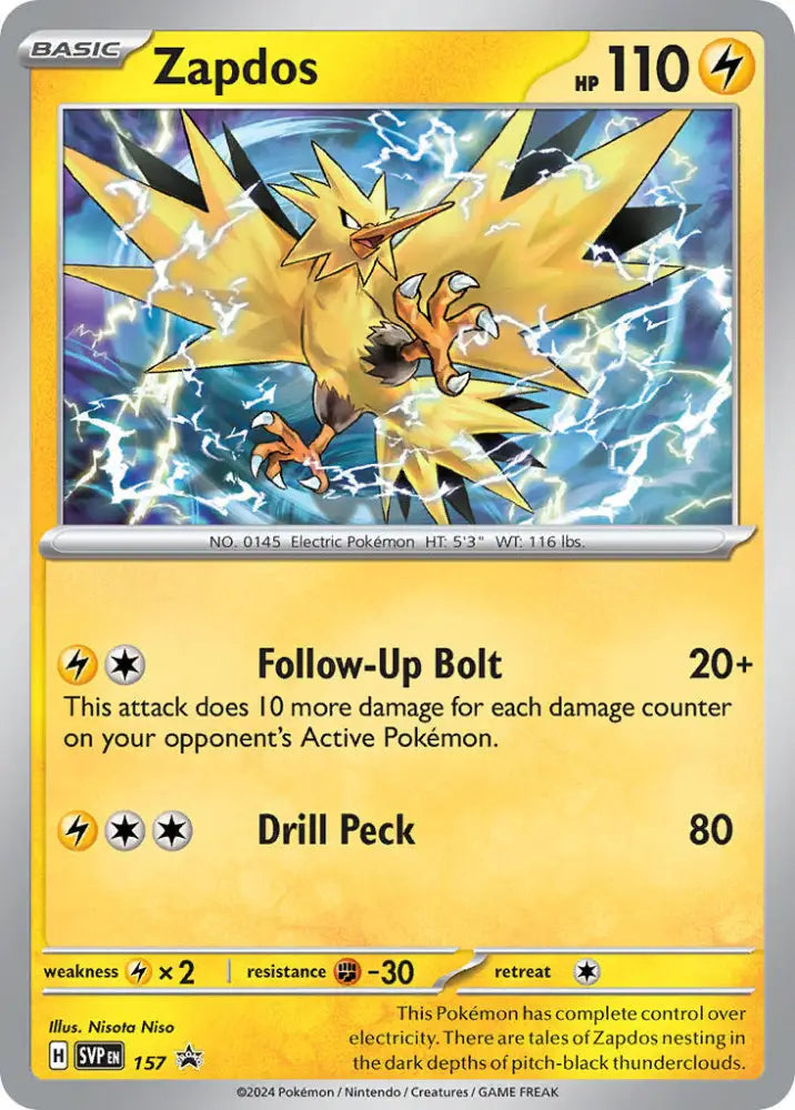 Zapdos (157) [Scarlet & Violet: Black Star Promos] - Pokemon Single