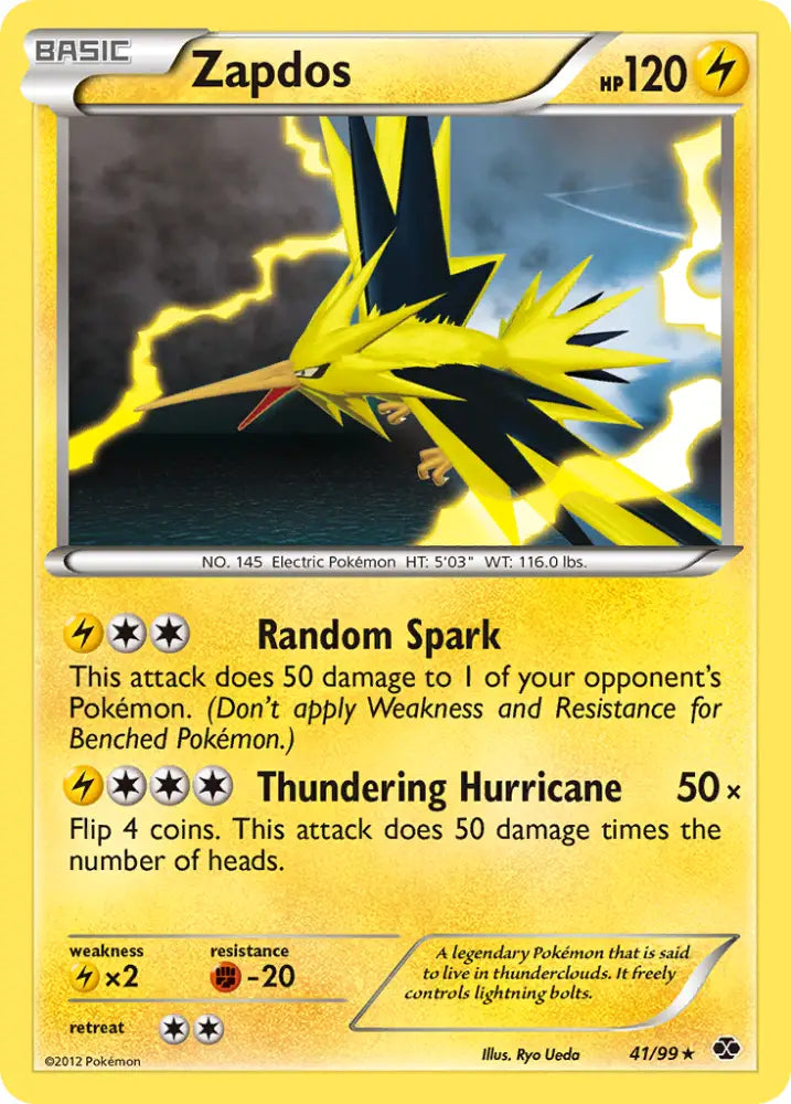 Zapdos (41/99) [Black & White: Next Destinies] - Pokemon Single