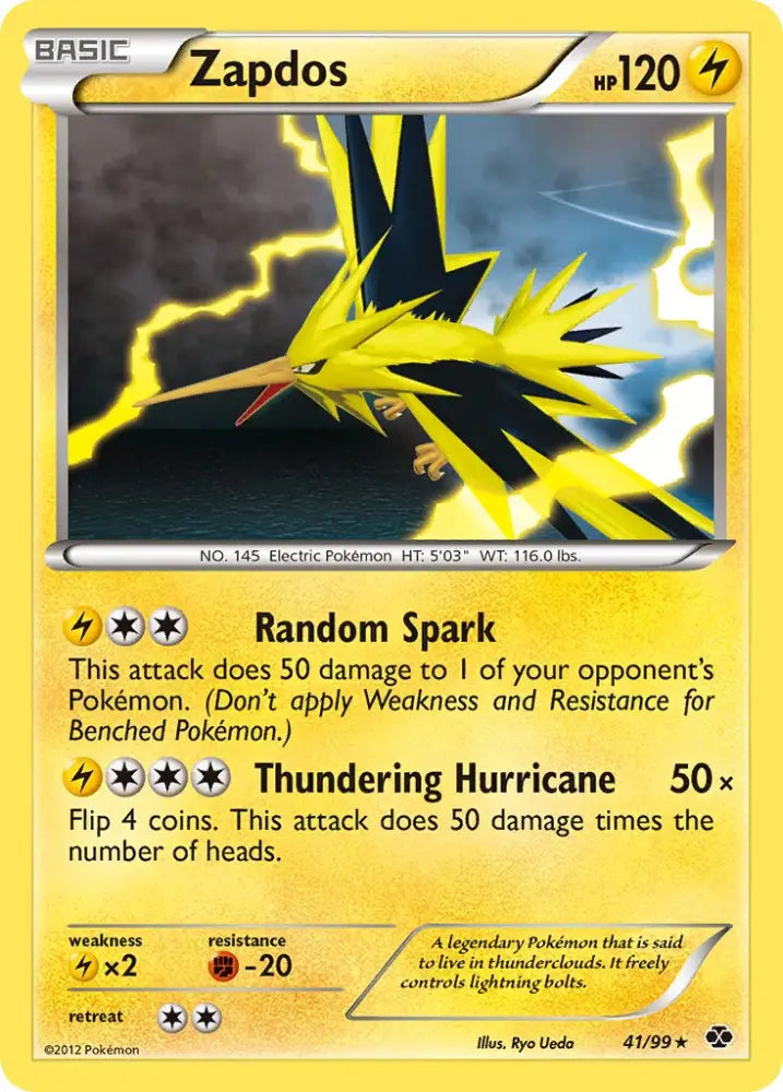 Zapdos (41/99) (Blister Exclusive) [Black & White: Next Destinies] - Pokemon Single