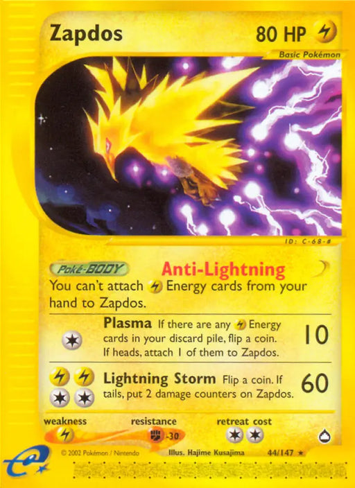 Zapdos (44/147) [Aquapolis] - Pokemon Single