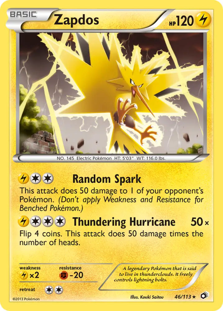 Zapdos (46/113) [Black & White: Legendary Treasures] - Pokemon Single
