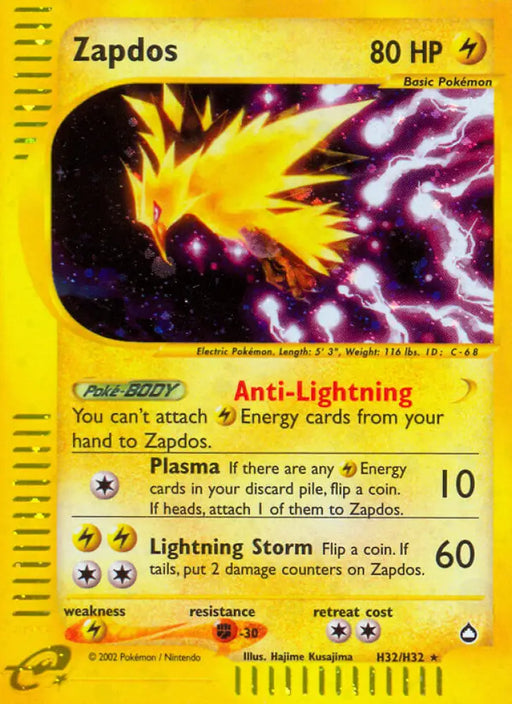 Zapdos (H32/H32) [Aquapolis] - Pokemon Single