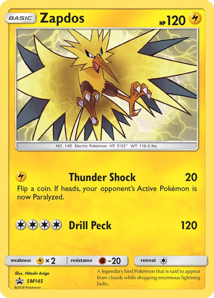 Zapdos (SM145) [Sun & Moon: Black Star Promos] - Pokemon Single