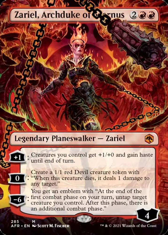Zariel Archduke of Avernus (Borderless) [Dungeons & Dragons: Adventures in the Forgotten Realms] - MTG Single