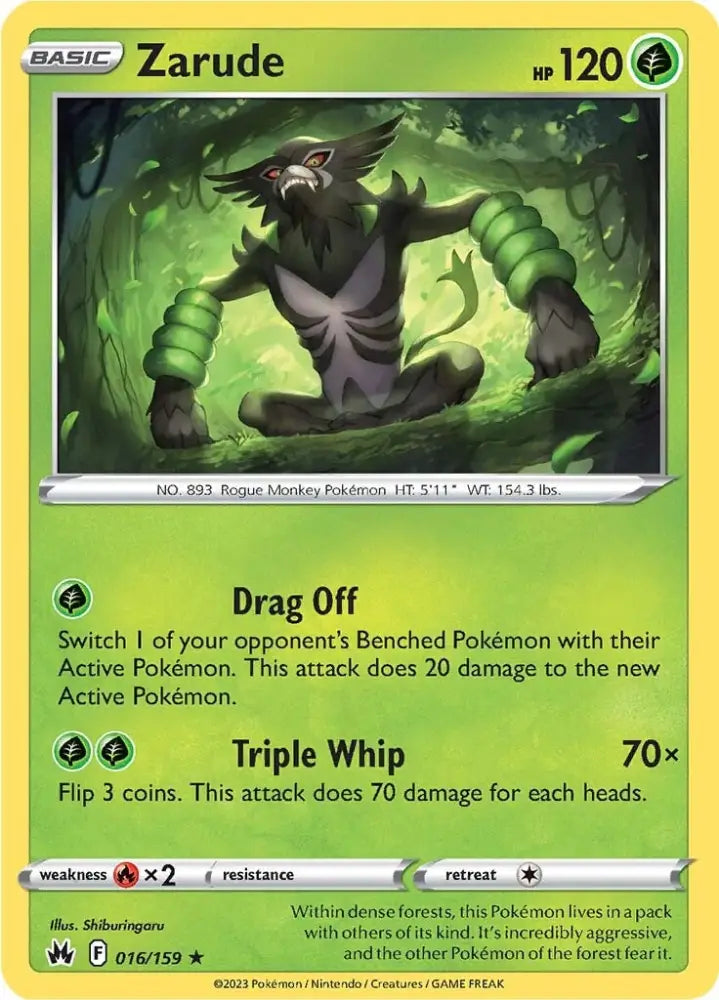 Zarude (016/159) [Sword & Shield: Crown Zenith] - Pokemon Single