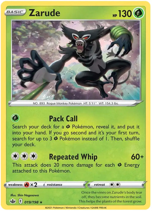 Zarude (019/198) [Sword & Shield: Chilling Reign] - Pokemon Single