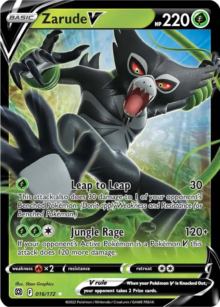 Zarude V (016/172) [Sword & Shield: Brilliant Stars] - Pokemon Single