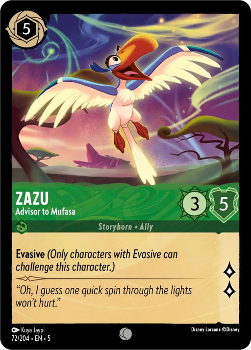 Zazu - Advisor to Mufasa (72/204) [Shimmering Skies] - Lorcana Single