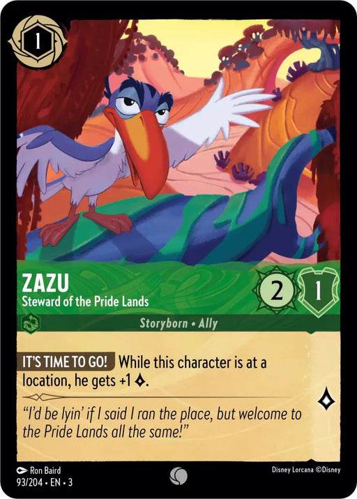Zazu - Steward of the Pride Lands (93//204) [Into the Inklands] - Lorcana Single