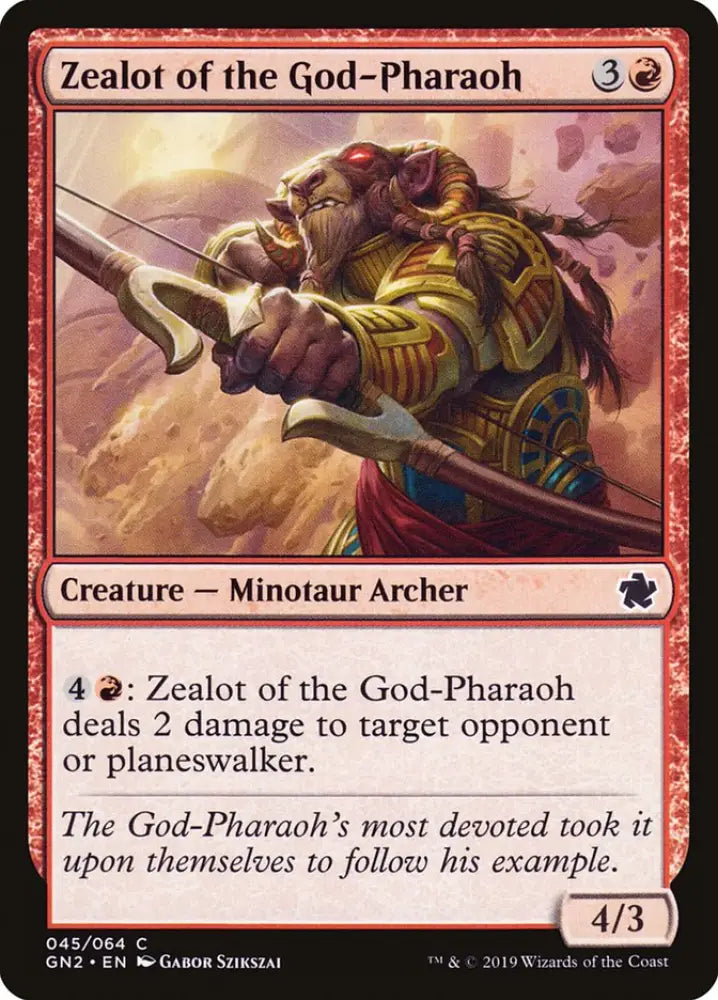 Zealot of the God-Pharaoh [Game Night 2019] - MTG Single