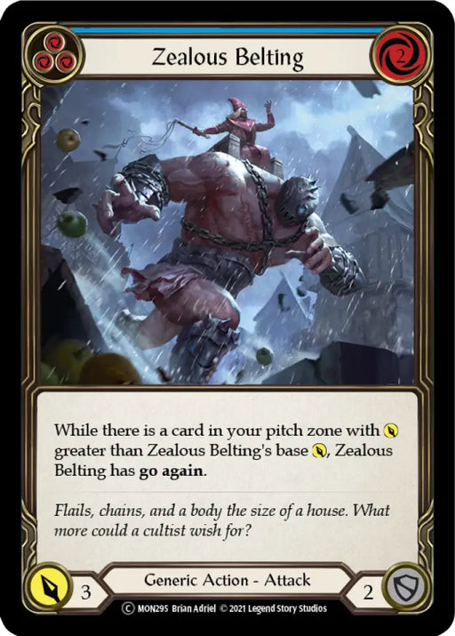 Zealous Belting (Blue) [Monarch Unlimited] Unlimited Rainbow Foil - Flesh And Blood Single
