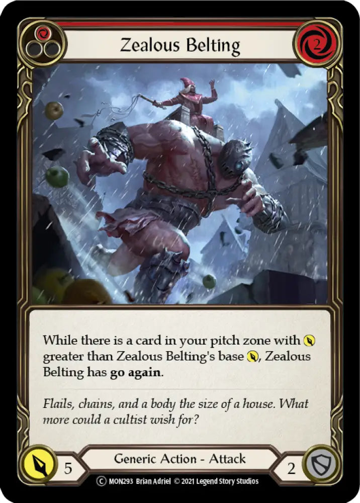 Zealous Belting (Red) [Monarch Unlimited] Unlimited Rainbow Foil - Flesh And Blood Single