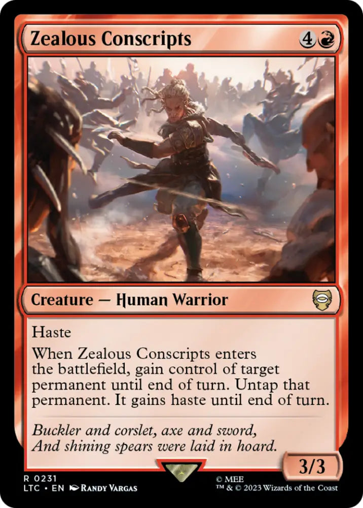 Zealous Conscripts [The Lord of the Rings: Tales of Middle-Earth Commander] - MTG Single