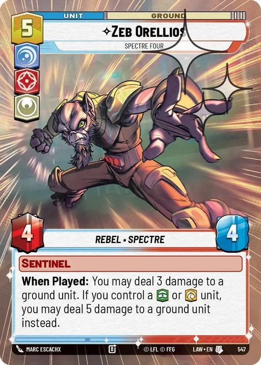 Zeb Orellios - Spectre Four (Hyperspace Foil) (547) [A Lawless Time]