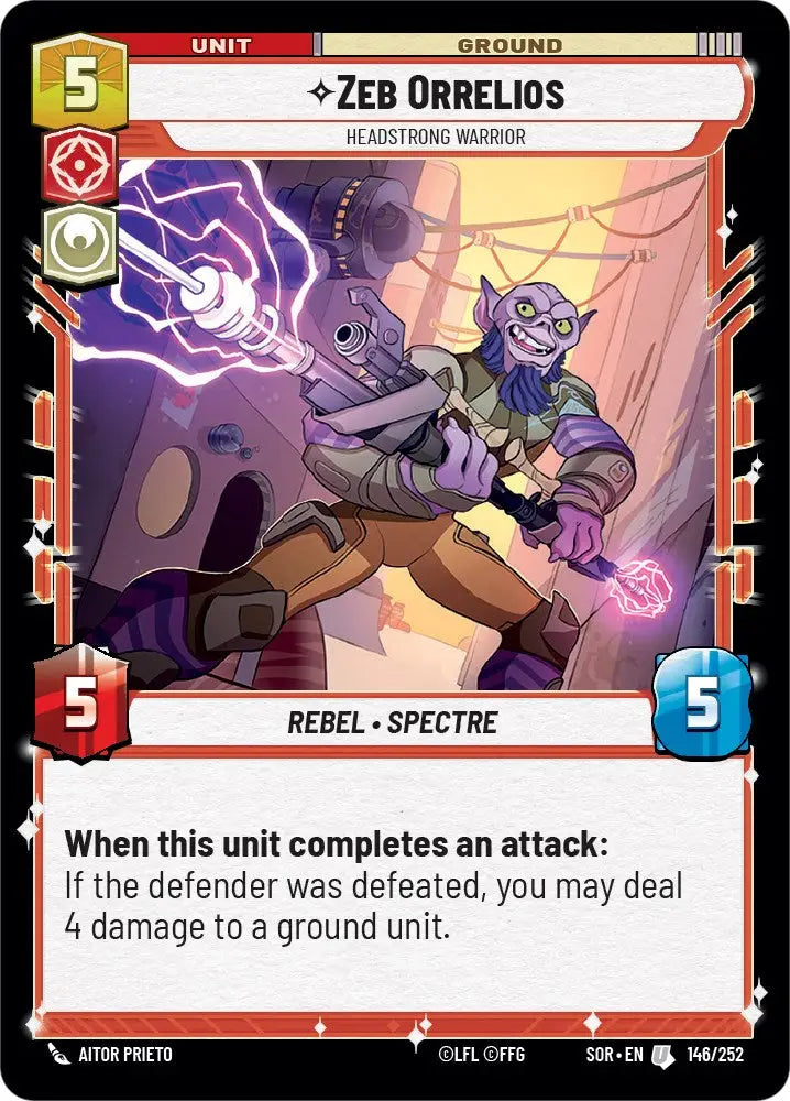 Zeb Orrelios - Headstrong Warrior (146/252) [Spark of Rebellion] - Star Wars: Unlimited Single