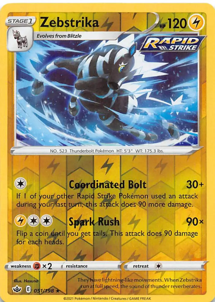 Zebstrika (051/198) [Sword & Shield: Chilling Reign] - Pokemon Single