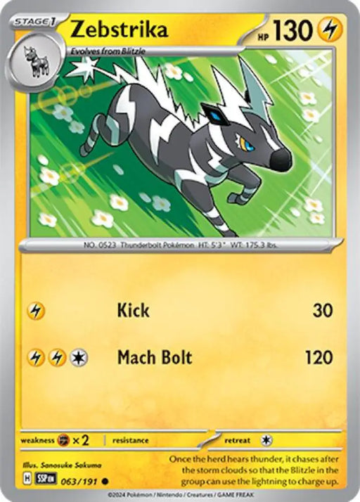 Zebstrika (063/191) [Scarlet & Violet: Surging Sparks] - Pokemon Single