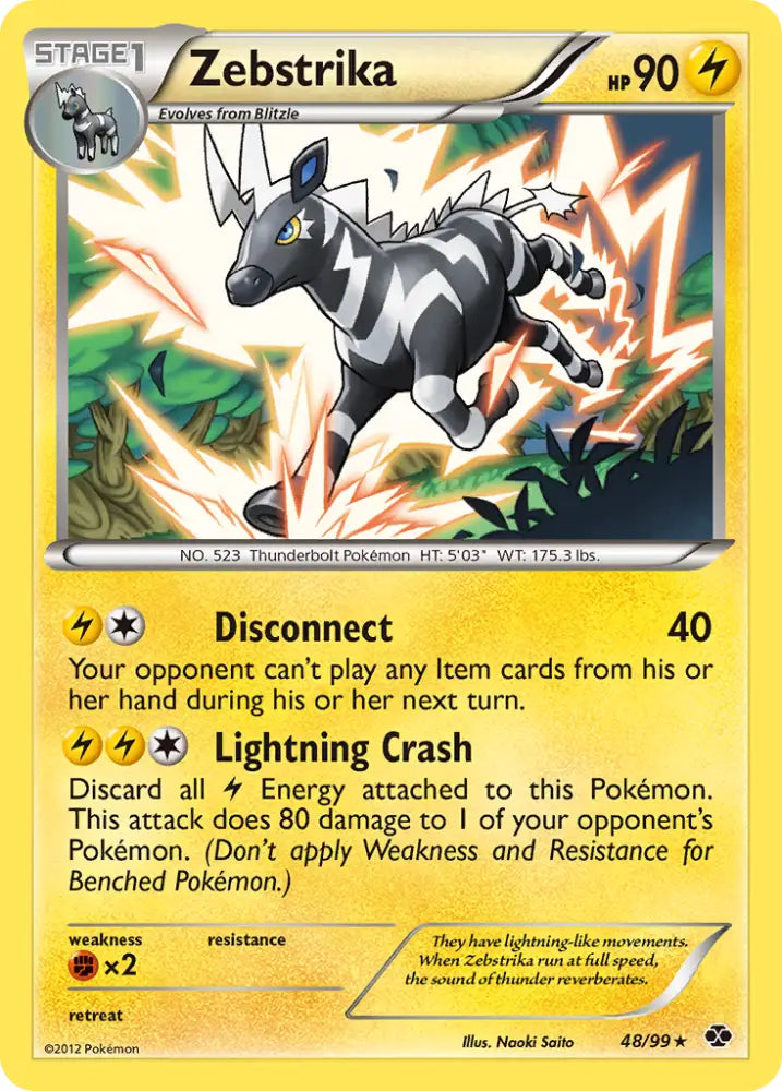 Zebstrika (48/99) [Black & White: Next Destinies] - Pokemon Single
