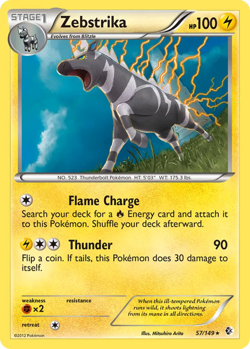 Zebstrika (57/149) [Black & White: Boundaries Crossed] - Pokemon Single