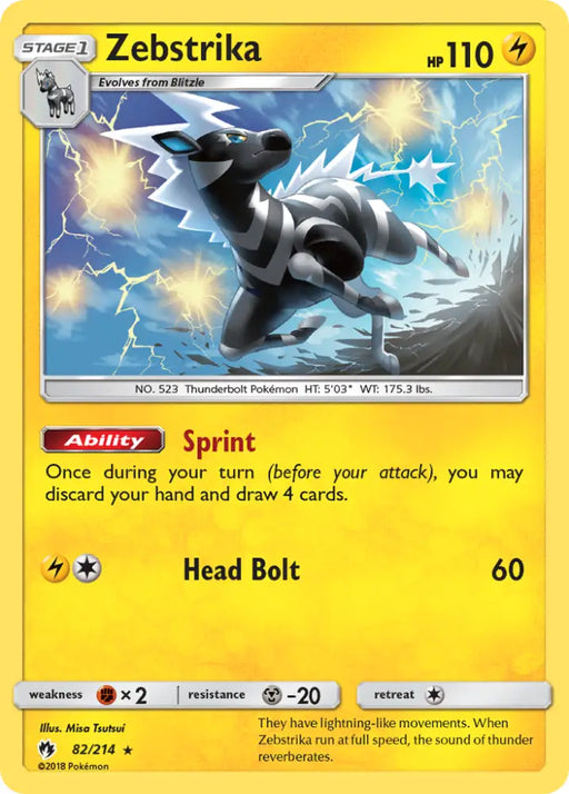 Zebstrika (82/214) [Sun & Moon: Lost Thunder] - Pokemon Single