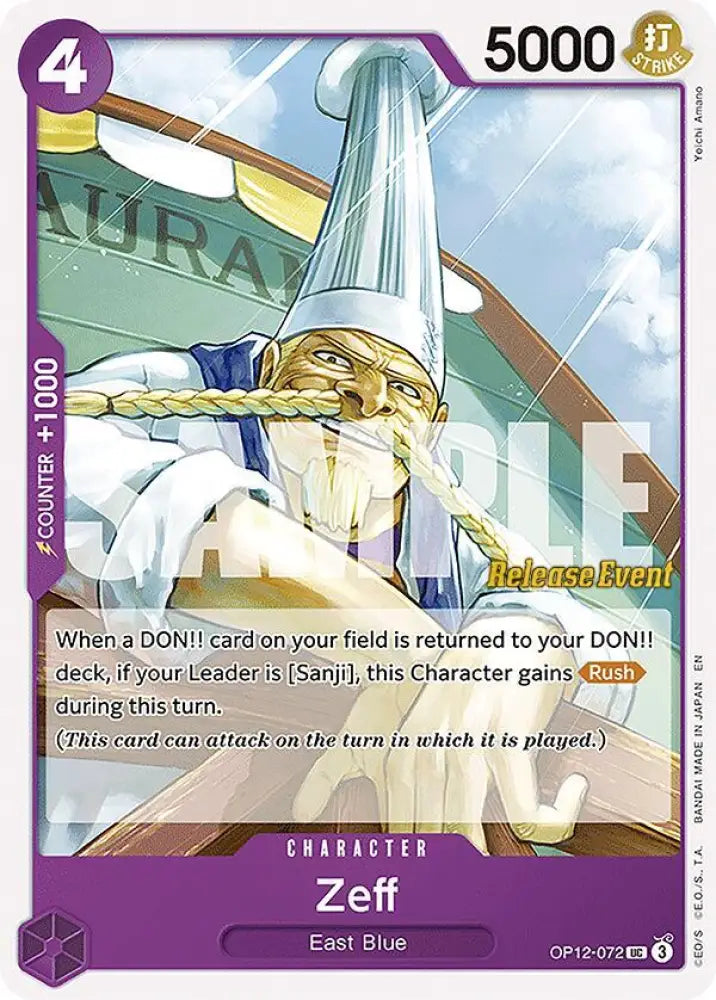 Zeff (OP12-072) [Legacy of the Master Release Event Cards]