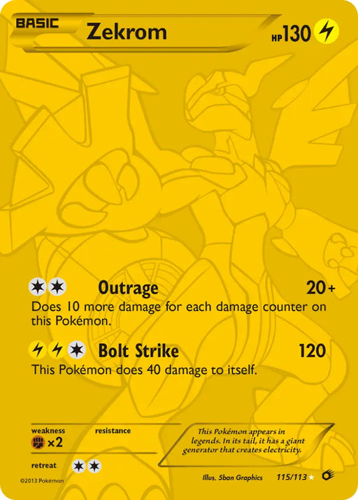 Zekrom (115/113) [Black & White: Legendary Treasures] - Pokemon Single