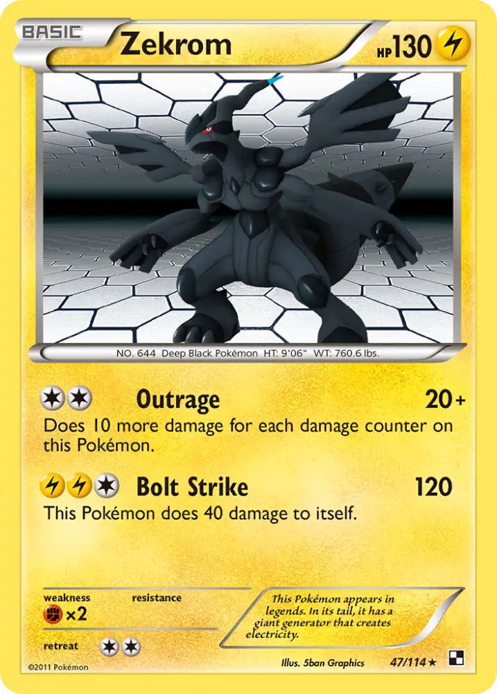 Zekrom (47/114) [Black & White: Base Set] - Pokemon Single