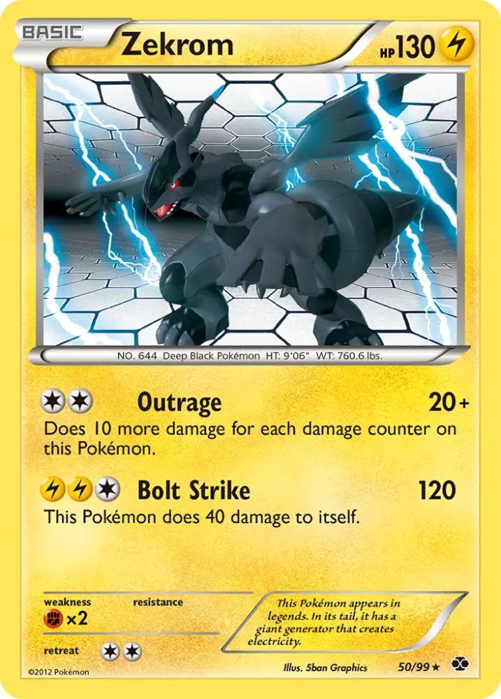 Zekrom (50/99) [Black & White: Next Destinies] - Pokemon Single