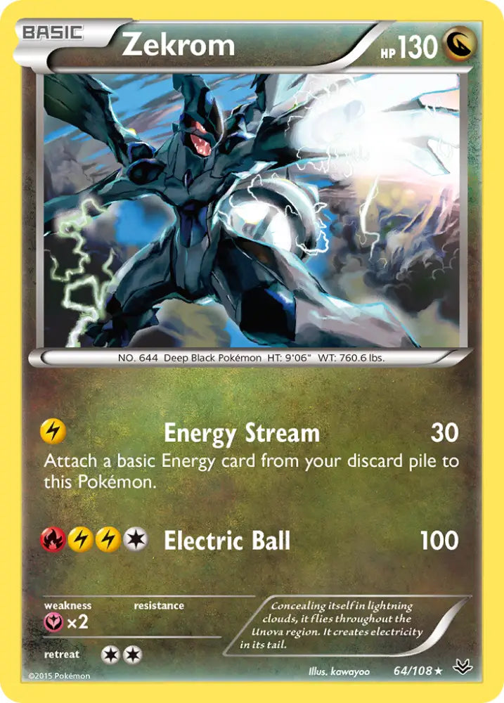 Zekrom (64/108) [XY: Roaring Skies] - Pokemon Single