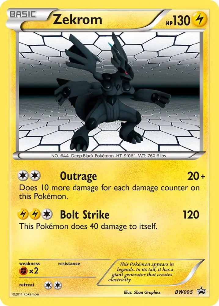 Zekrom (BW005) [Black & White: Black Star Promos] - Pokemon Single