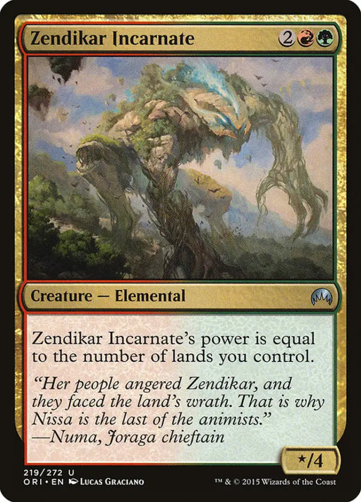 Zendikar Incarnate [Magic Origins] - MTG Single