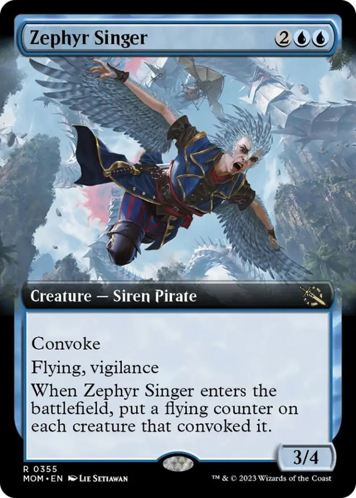 Zephyr Singer (Extended Art) [March of the Machine] - MTG Single