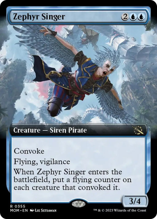 Zephyr Singer (Extended Art) [March of the Machine] - MTG Single