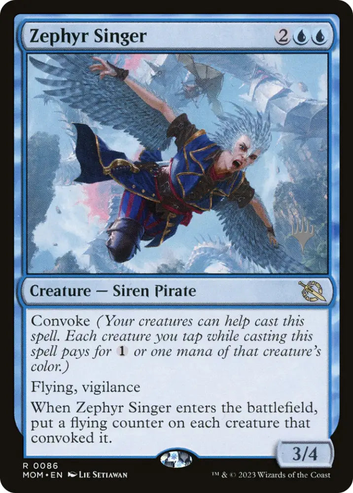 Zephyr Singer (Promo Pack) [March of the Machine Promos] - MTG Single