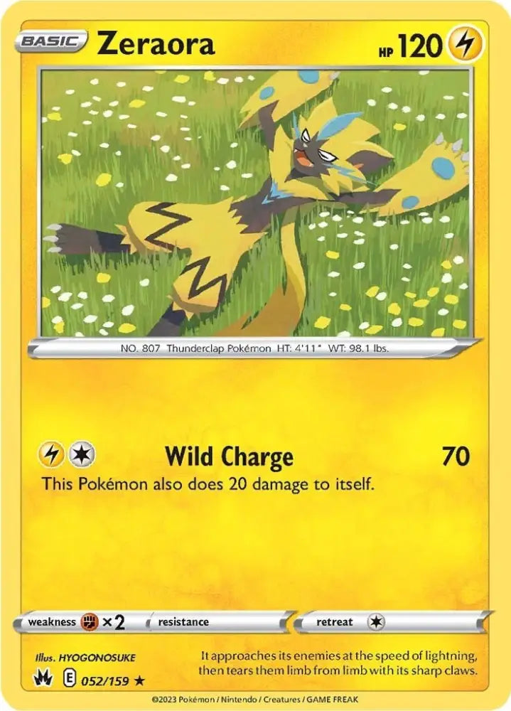 Zeraora (052/159) [Sword & Shield: Crown Zenith] - Pokemon Single