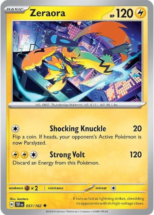 Zeraora (057/162) [Scarlet & Violet: Temporal Forces] - Pokemon Single