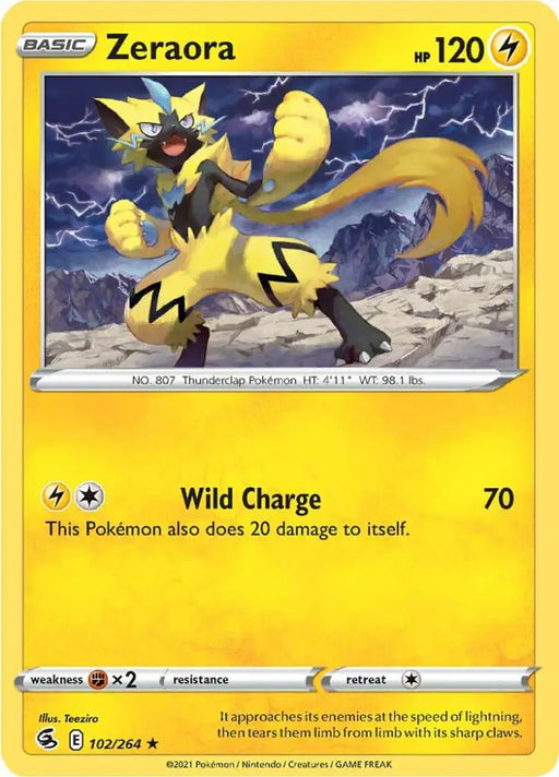 Zeraora (102/264) [Sword & Shield: Fusion Strike] - Pokemon Single