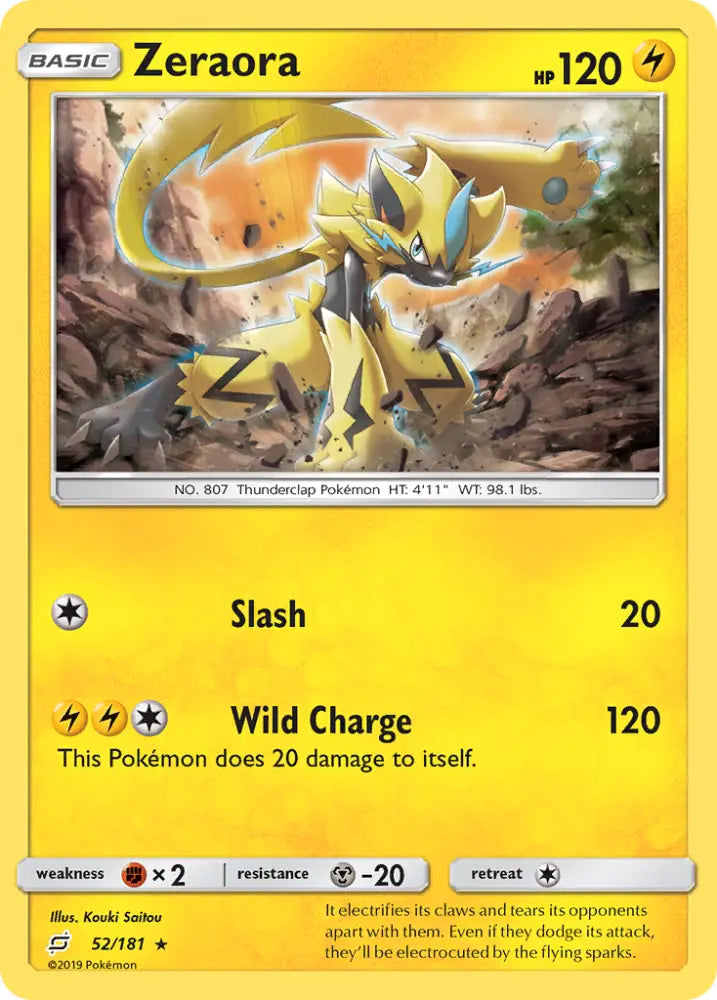 Zeraora (52/181) [Sun & Moon: Team Up] - Pokemon Single
