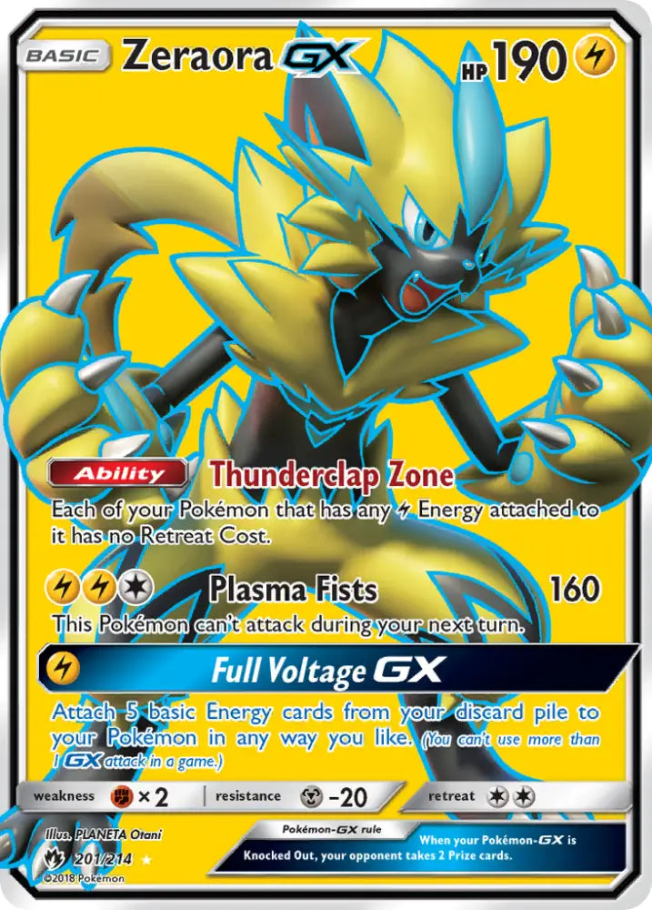 Zeraora GX (201/214) [Sun & Moon: Lost Thunder] - Pokemon Single