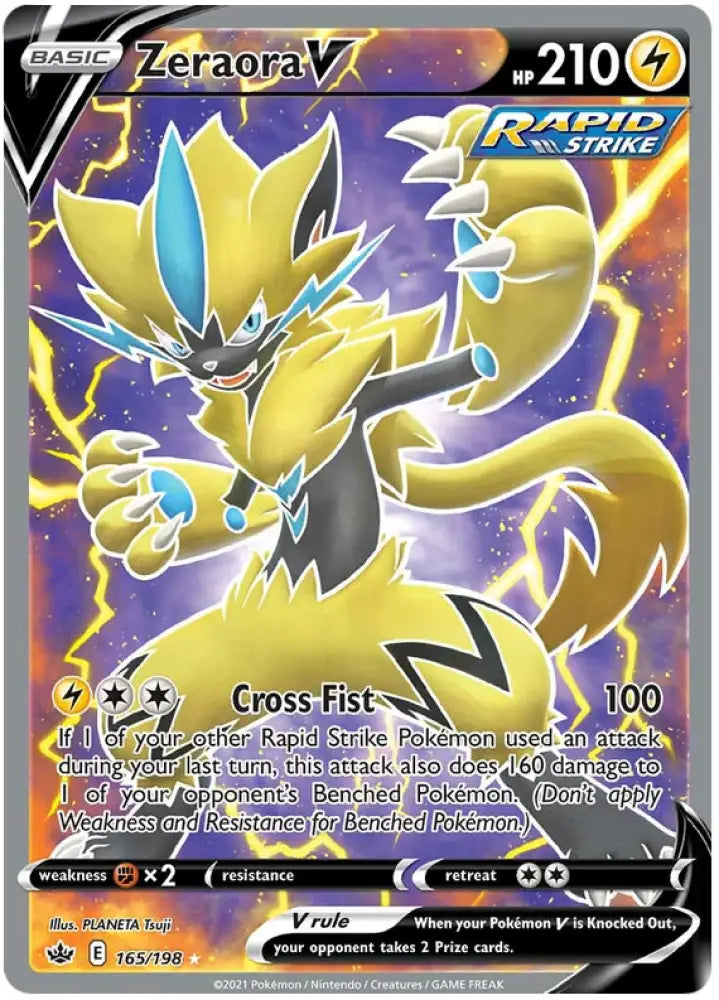 Zeraora V (165/198) [Sword & Shield: Chilling Reign] - Pokemon Single