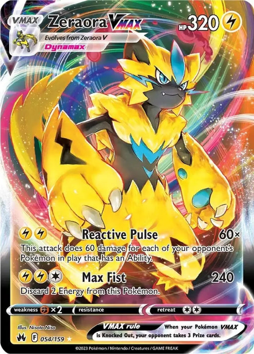 Zeraora VMAX (054/159) [Sword & Shield: Crown Zenith] - Pokemon Single