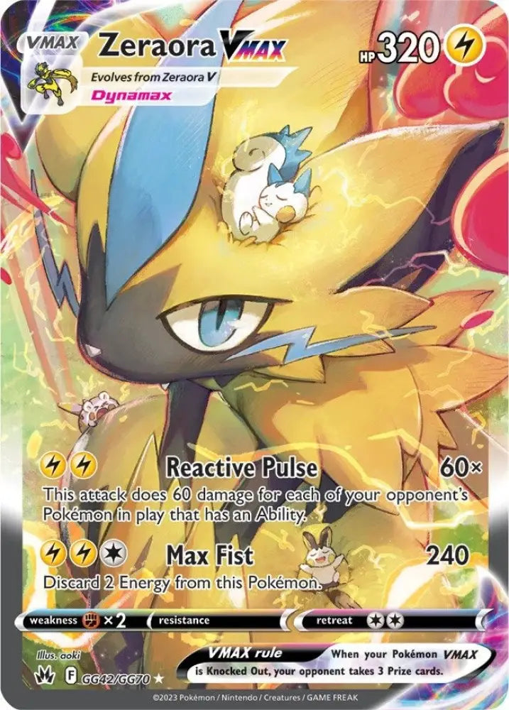 Zeraora VMAX (GG42/GG70) [Sword & Shield: Crown Zenith] - Pokemon Single