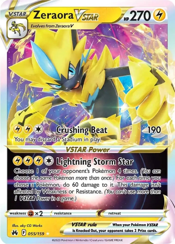 Zeraora VSTAR (055/159) [Sword & Shield: Crown Zenith] - Pokemon Single