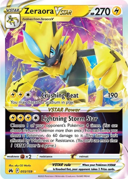 Zeraora VSTAR (055/159) [Sword & Shield: Crown Zenith] - Pokemon Single
