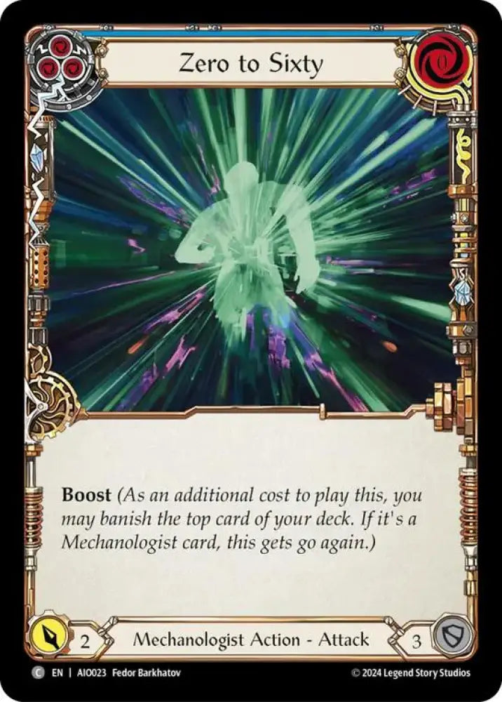 Zero to Sixty (Blue) [AIO023] (Armory Deck: Dash) - Flesh And Blood Single
