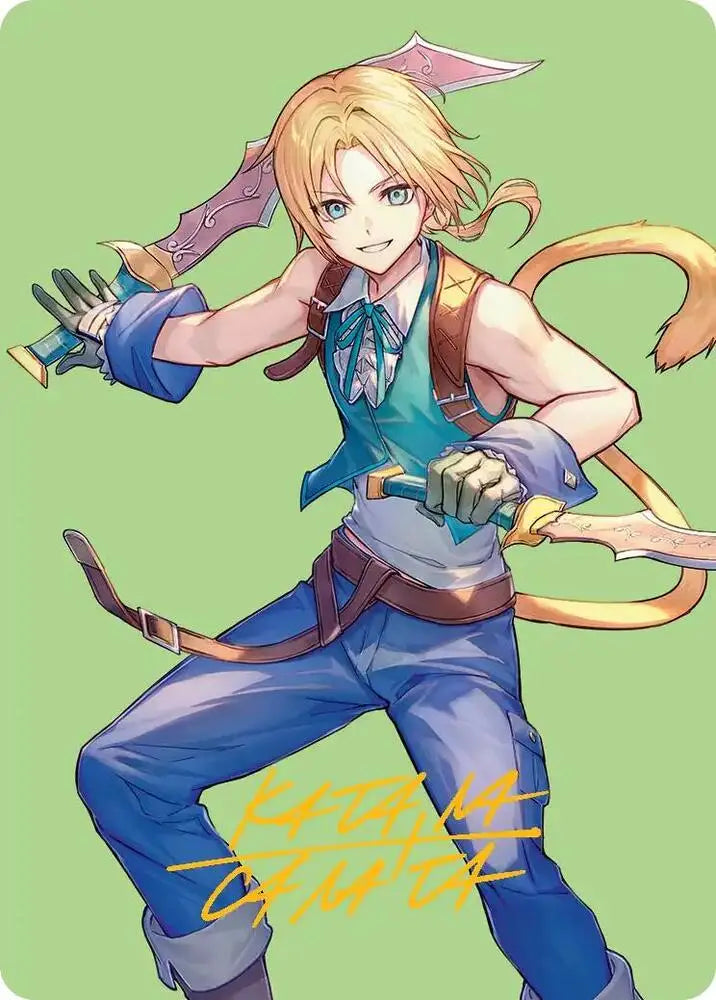 Zidane, Tantalus Thief Art Card (Gold-Stamped Signature) (49) [Final Fantasy Art Series]