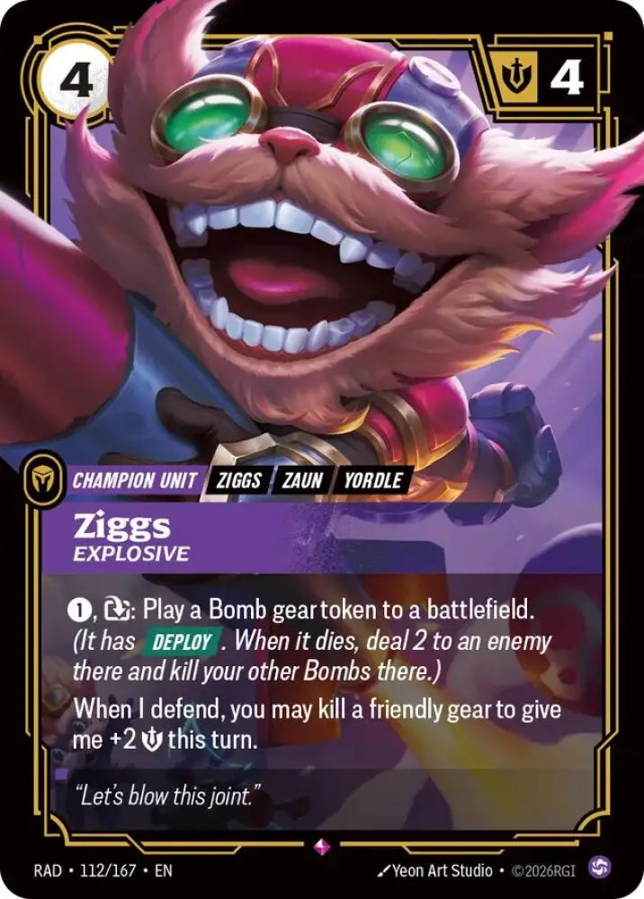 Ziggs, Explosive (112/167) [Radiance]