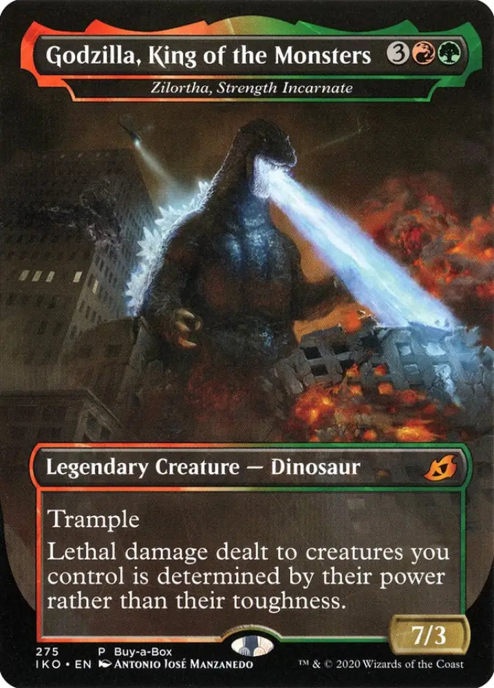 Zilortha Strength Incarnate - Godzilla King of the Monsters (Buy-A-Box) [Ikoria: Lair of Behemoths Promos] - MTG Single