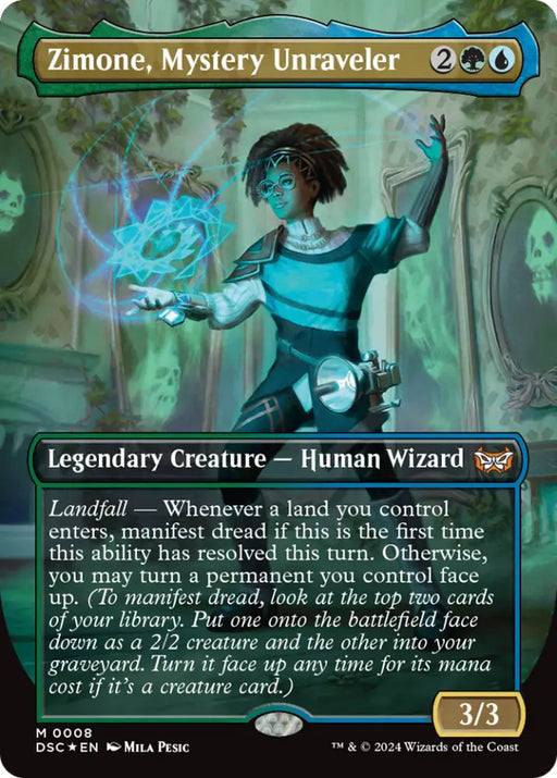 Zimone Mystery Unraveler (Borderless) [Duskmourn: House of Horror Commander] - MTG Single