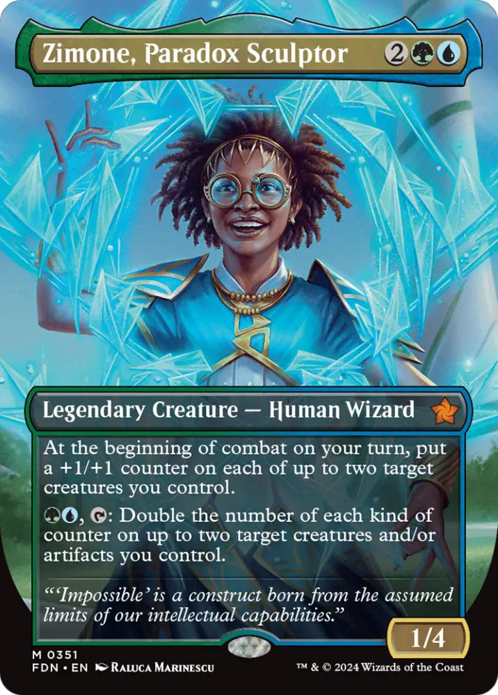Zimone Paradox Sculptor (Borderless) [Foundations] - MTG Single